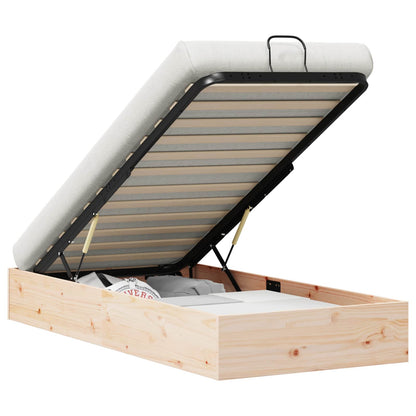vidaXL Ottoman Bed Frame with Storage Natural 70 x 190 cm 2