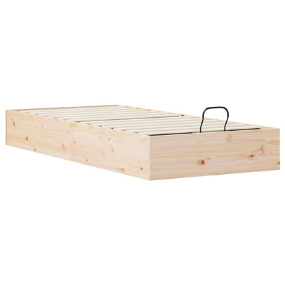 vidaXL Ottoman Bed Frame with Storage Natural 70 x 190 cm 6