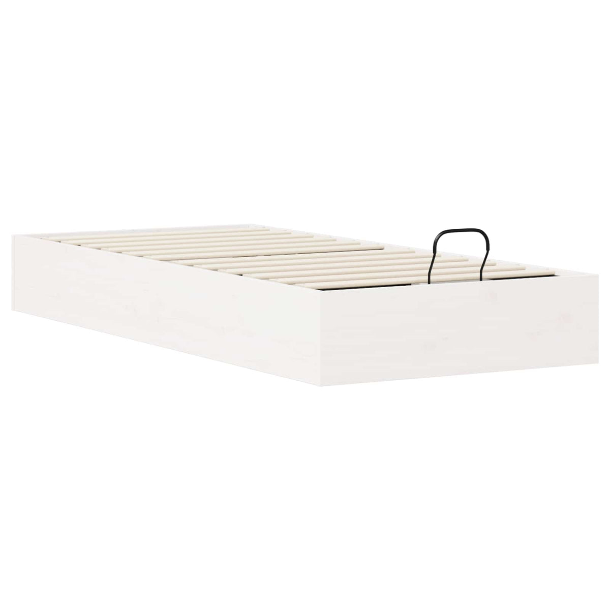 vidaXL Ottoman Bed Frame with Storage White 90 x 190 cm 6