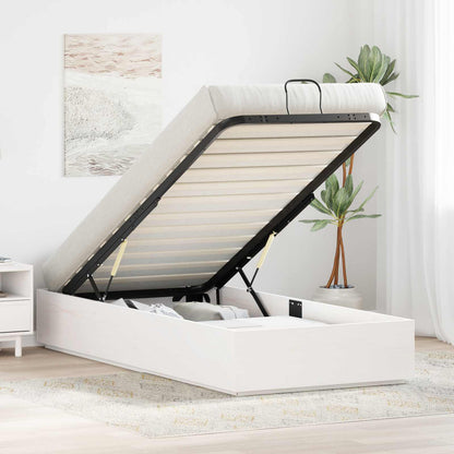 vidaXL Ottoman Bed Frame with Storage White 80 x 200 cm 1