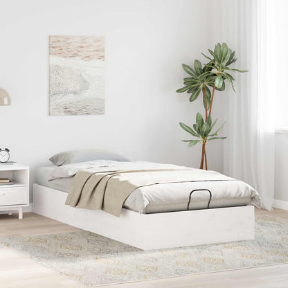 vidaXL Ottoman Bed Frame with Storage White 80 x 200 cm 4