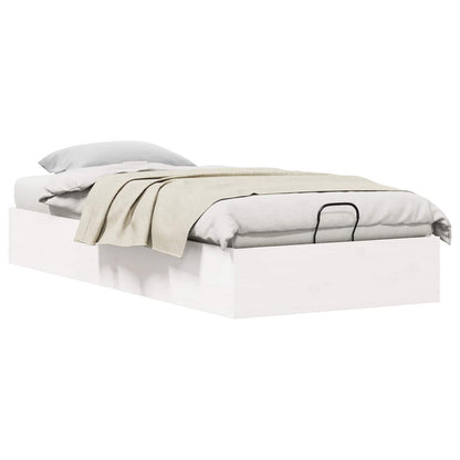 vidaXL Ottoman Bed Frame with Storage White 80 x 200 cm 3