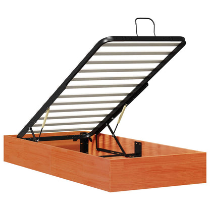 vidaXL Ottoman Bed Frame with Storage Wax Brown 90 x 200 cm 5
