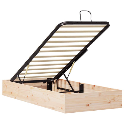 vidaXL Ottoman Bed Frame with Storage Natural 100 x 200 cm 5