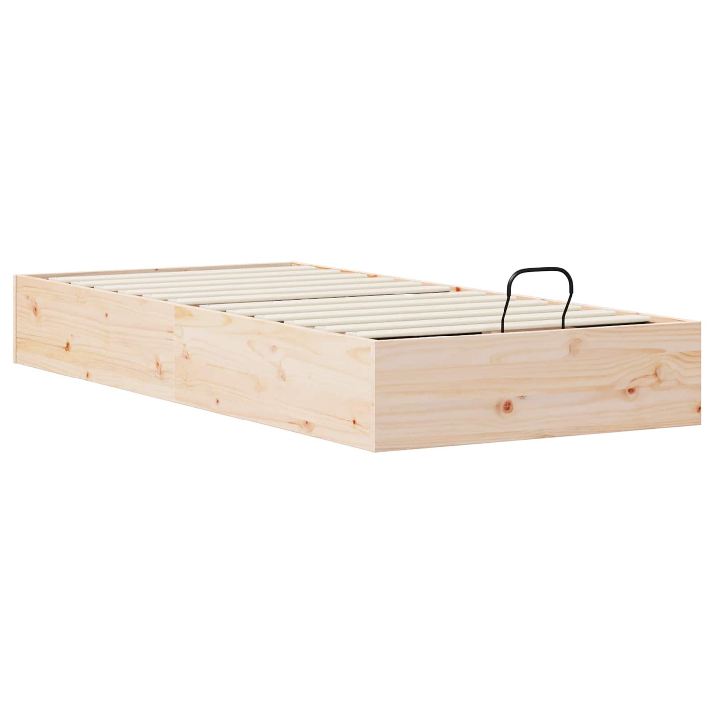 vidaXL Ottoman Bed Frame with Storage Natural 100 x 200 cm 6