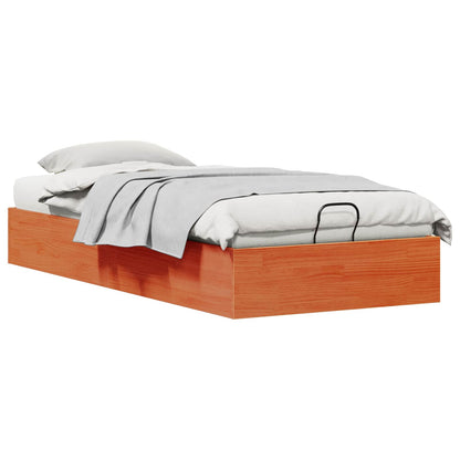 vidaXL Ottoman Bed Frame with Storage Wax Brown 100 x 200 cm 3