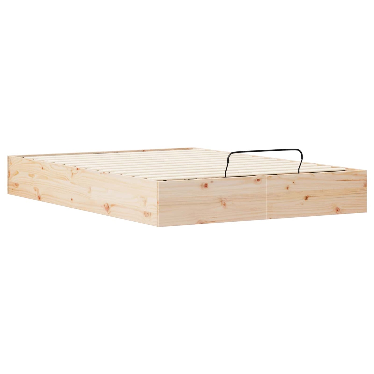 vidaXL Ottoman Bed Frame with Storage Natural 120 x 190 cm 4