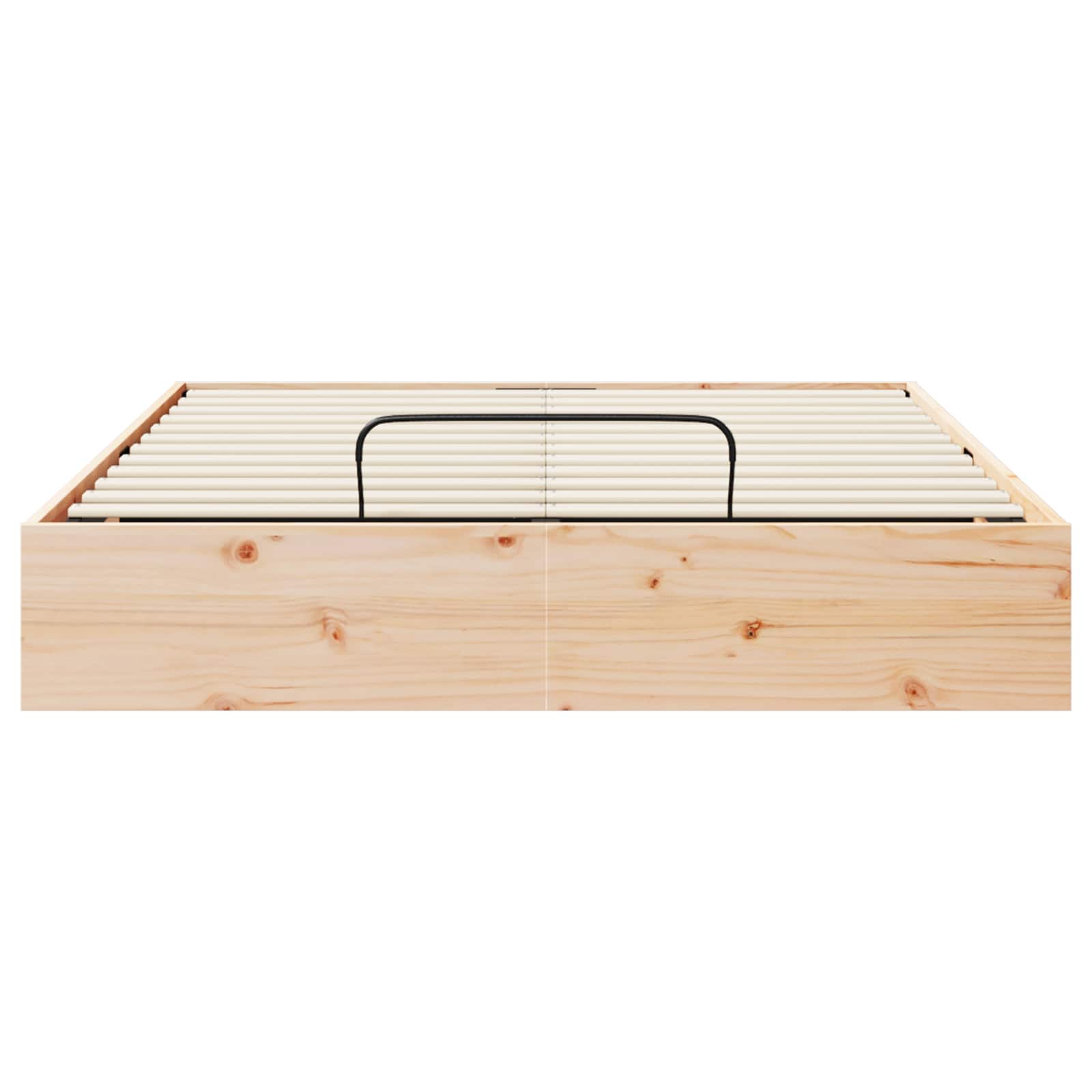 vidaXL Ottoman Bed Frame with Storage Natural 120 x 190 cm 5