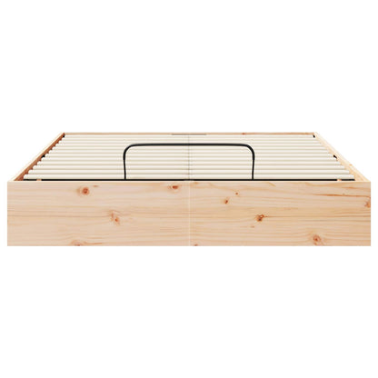 vidaXL Ottoman Bed Frame with Storage Natural 120 x 190 cm 5