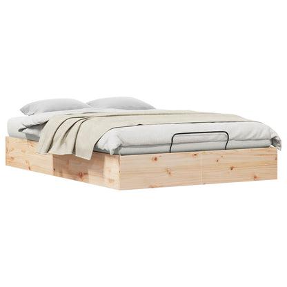 vidaXL Ottoman Bed Frame with Storage Natural 120 x 190 cm 2