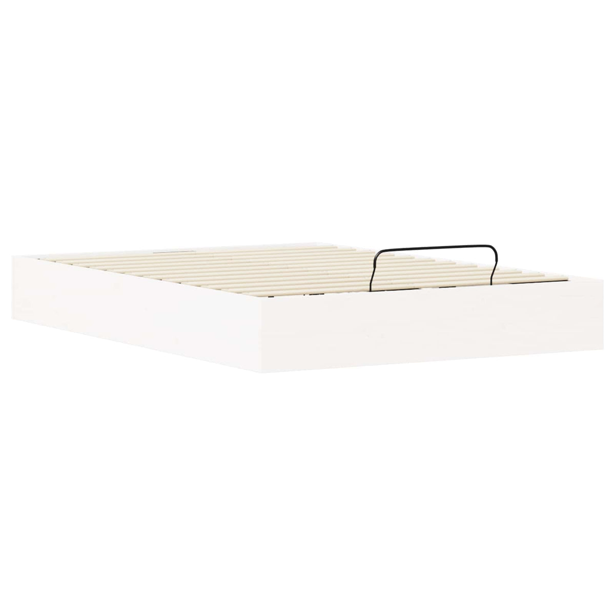 vidaXL Ottoman Bed Frame with Storage White 135 x 190 cm 5