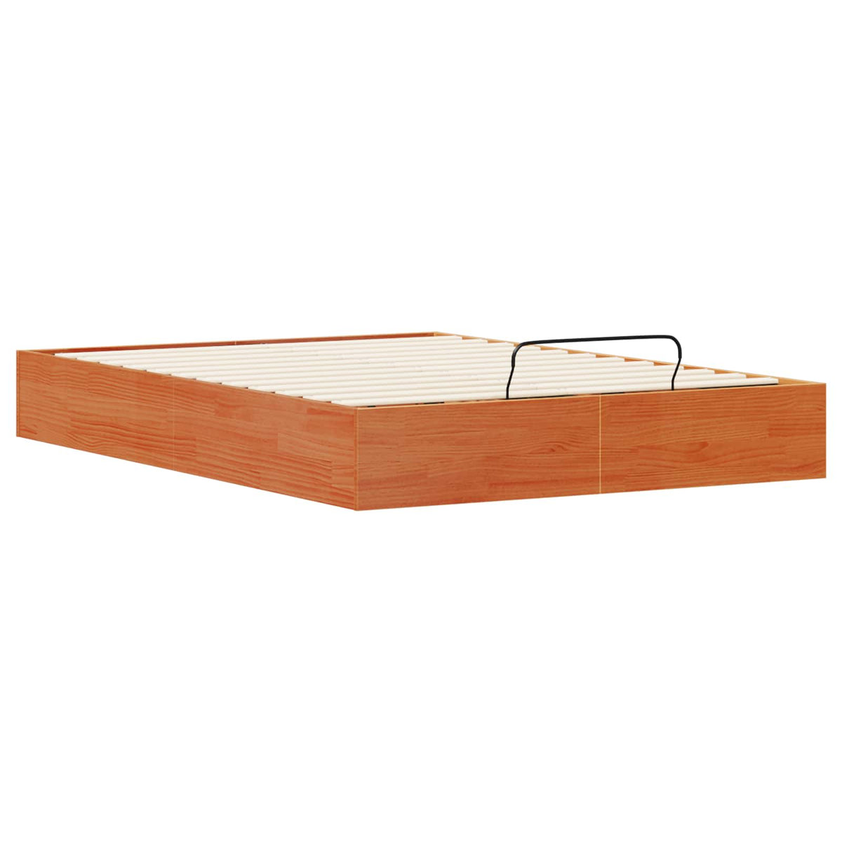 vidaXL Ottoman Bed Frame with Storage Wax Brown 150 x 200 cm 5