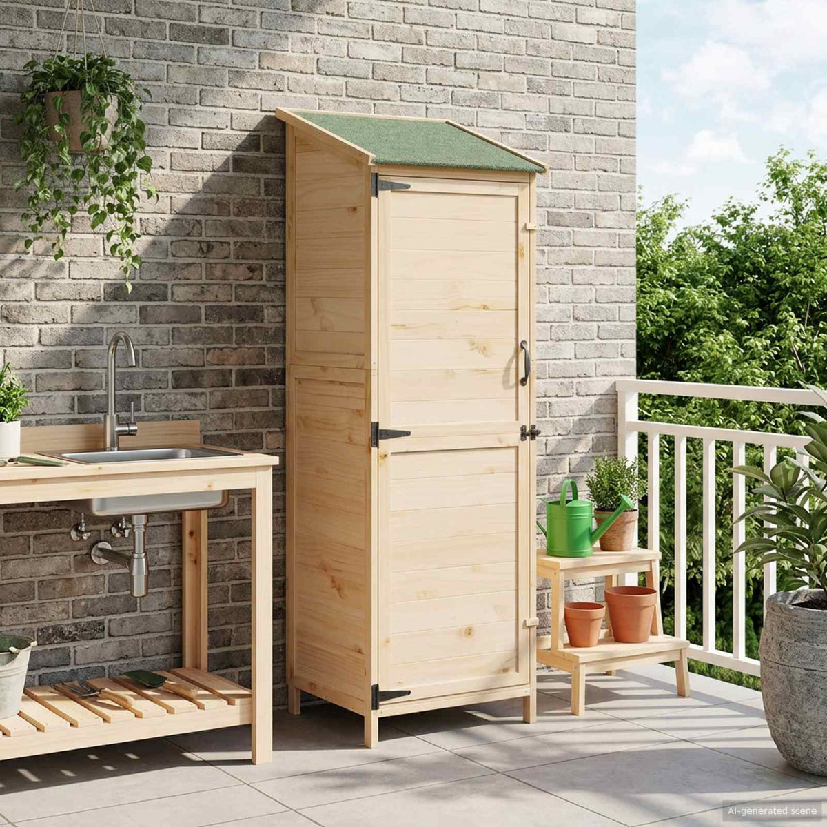 vidaXL Garden Shed Solid Fir Wood