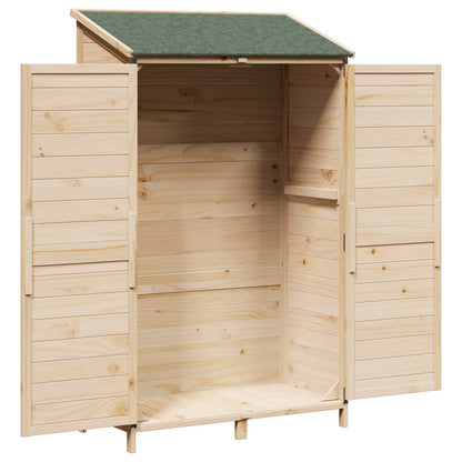 vidaXL Garden Shed Natural 106.5 x 56 x 176 cm Solid Fir Wood 3