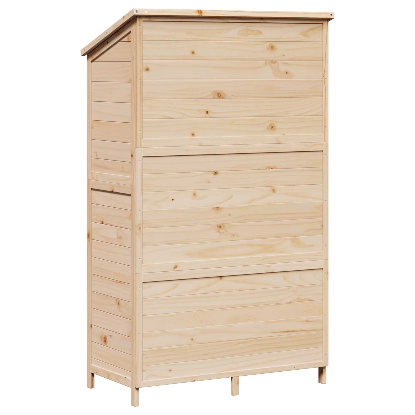vidaXL Garden Shed Natural 106.5 x 56 x 176 cm Solid Fir Wood 6