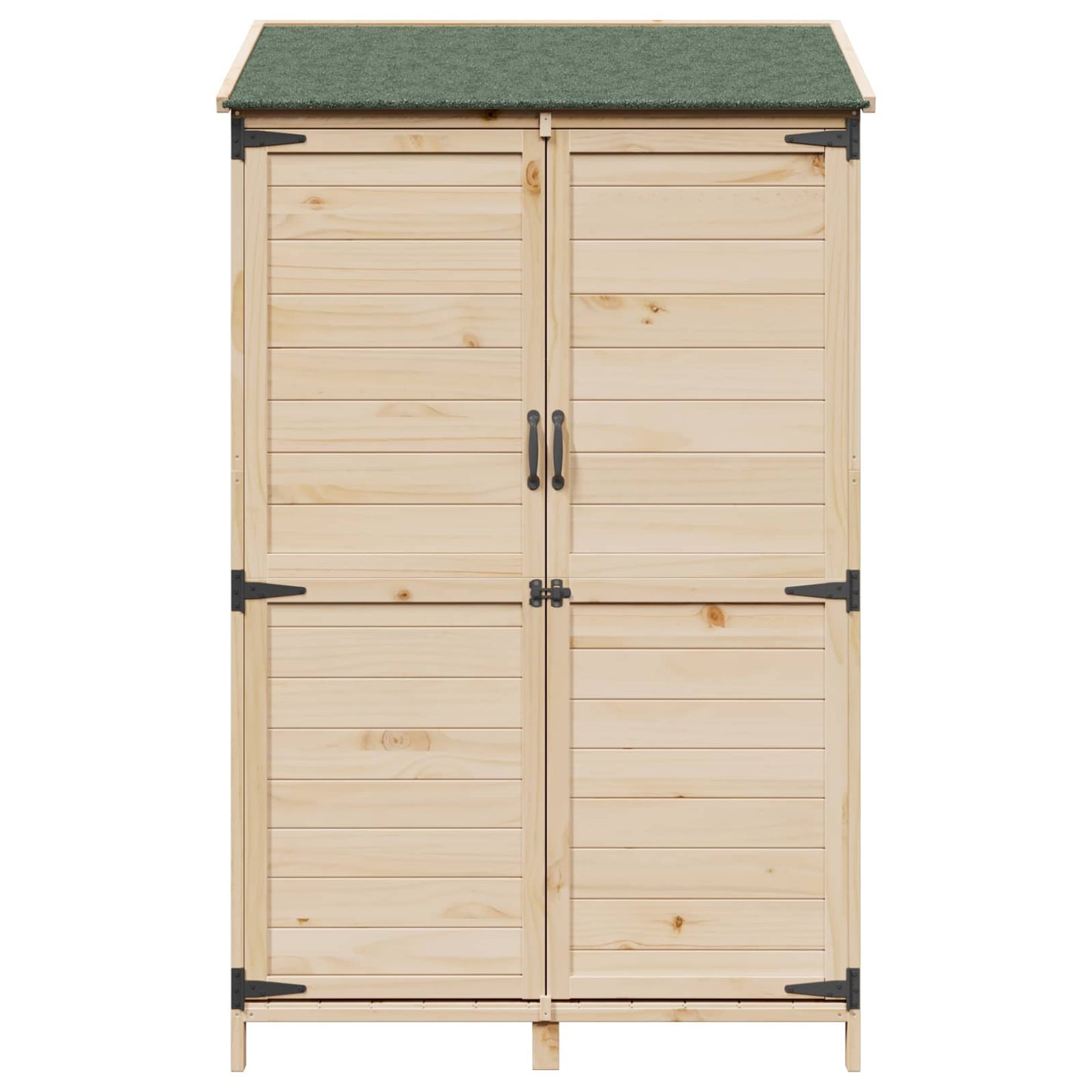 vidaXL Garden Shed Natural 106.5 x 56 x 176 cm Solid Fir Wood 4