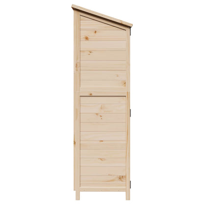 vidaXL Garden Shed Natural 106.5 x 56 x 176 cm Solid Fir Wood 5