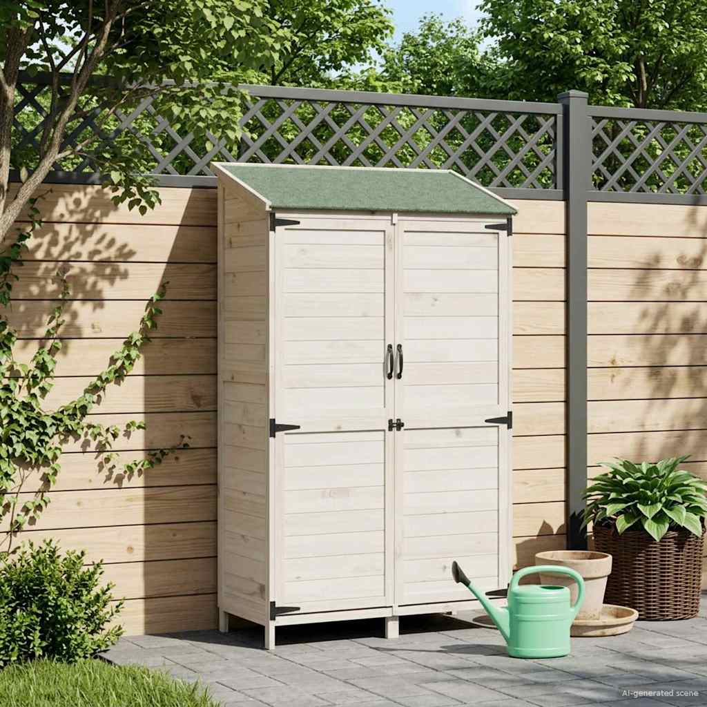 Garden Shed Solid Fir Wood White