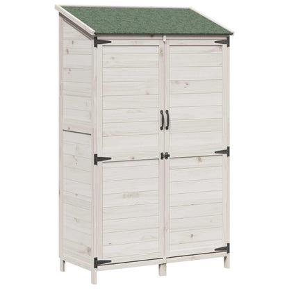 Garden Shed Solid Fir Wood White