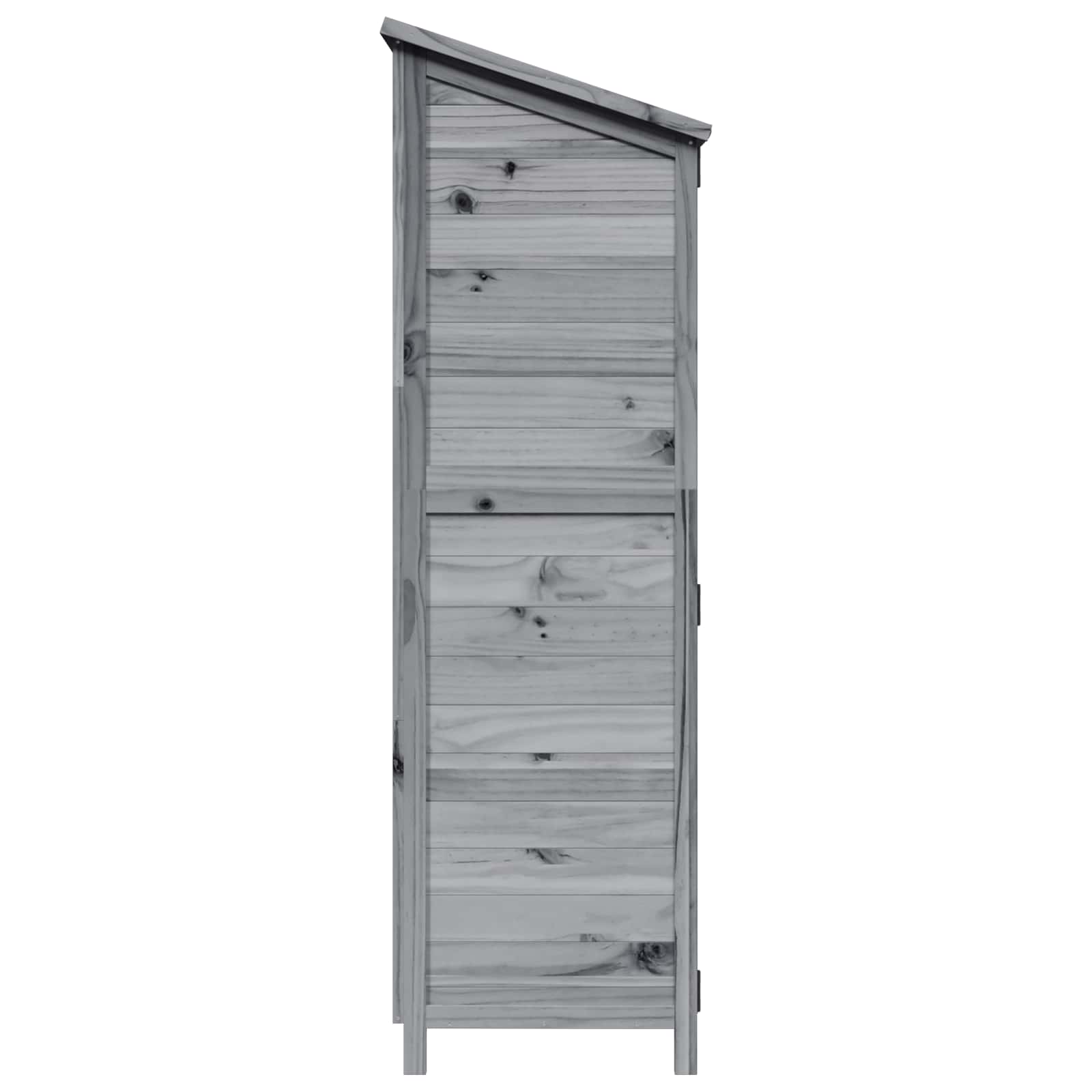 vidaXL Garden Shed with Roof Grey 106.5 x 56 x 176 cm Solid Fir Wood 6