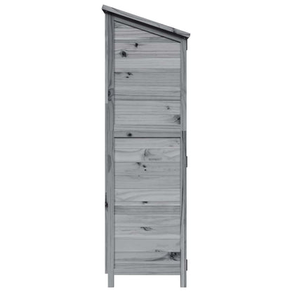 vidaXL Garden Shed with Roof Grey 106.5 x 56 x 176 cm Solid Fir Wood 6