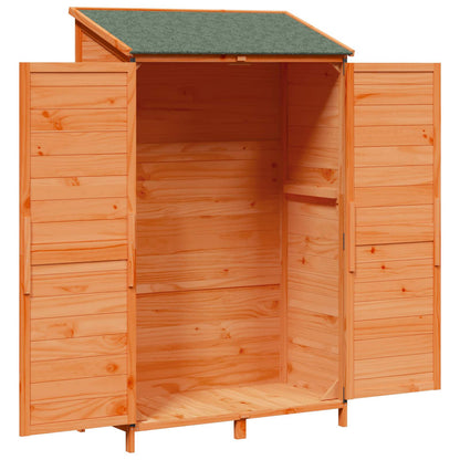 vidaXL Garden Shed with Roof Brown 106.5 x 56 x 176 cm Solid Fir Wood 4