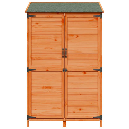 vidaXL Garden Shed with Roof Brown 106.5 x 56 x 176 cm Solid Fir Wood 5