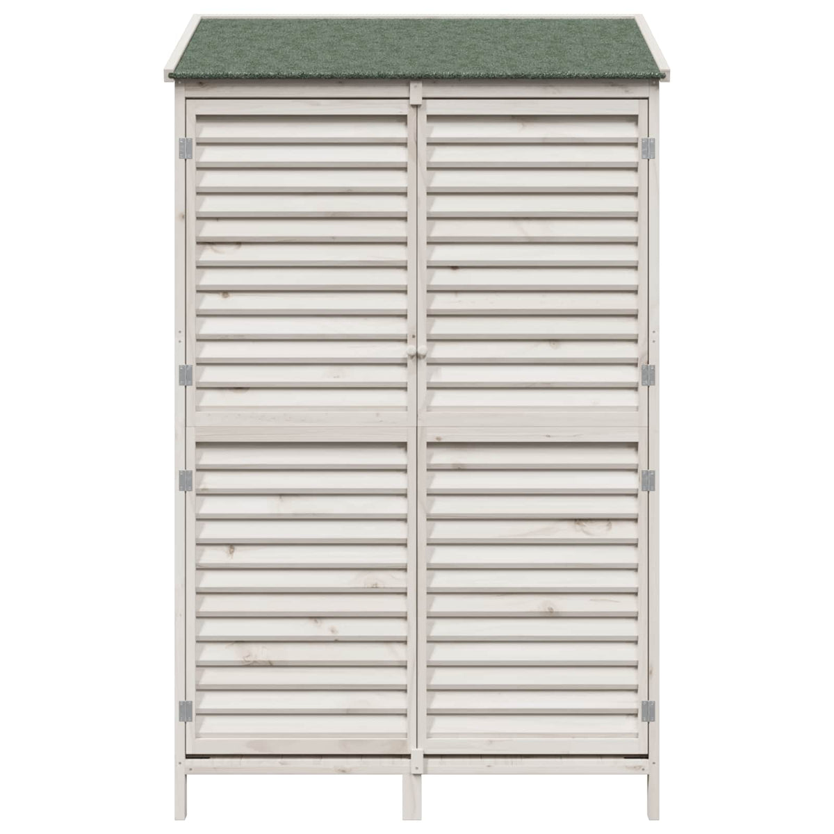 vidaXL Garden Shed with Roof White 106 x 56 x 176.5 cm Solid Fir Wood 5