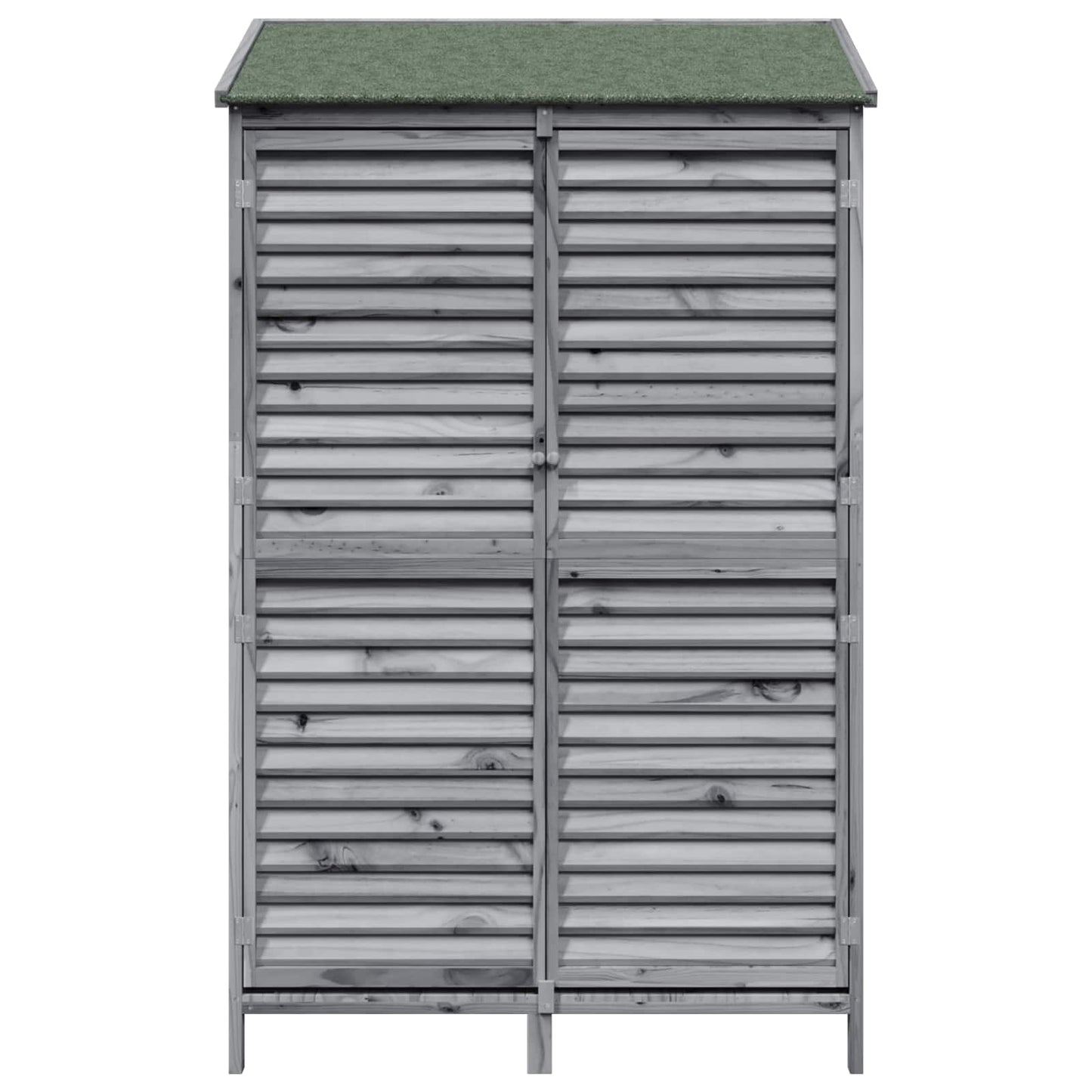 vidaXL Garden Shed with Roof Grey 106 x 56 x 176.5 cm Solid Fir Wood 5