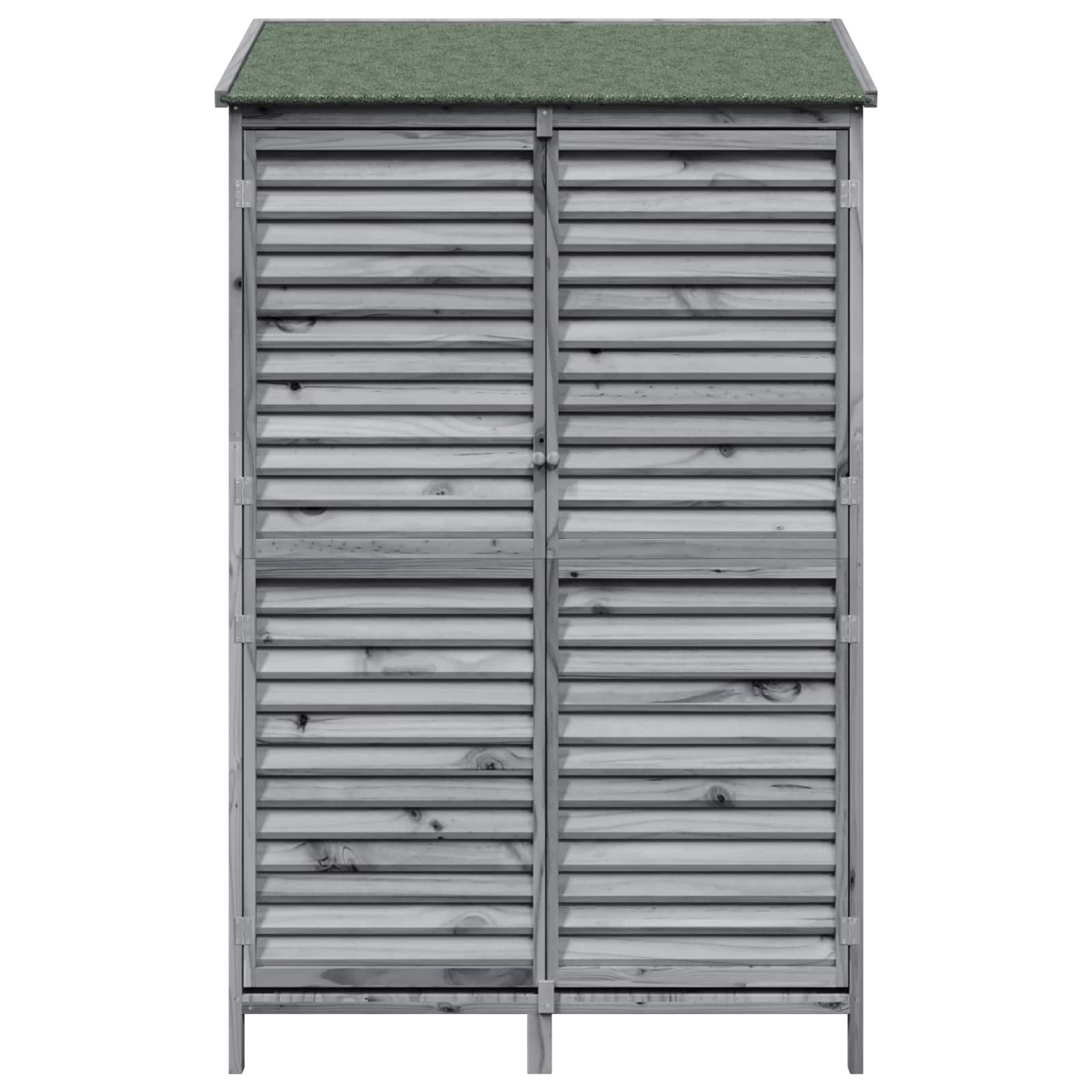 vidaXL Garden Shed with Roof Grey 106 x 56 x 176.5 cm Solid Fir Wood 5