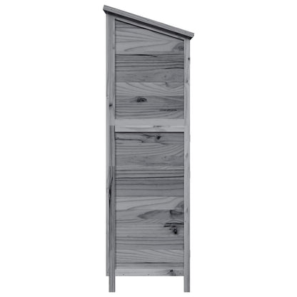 vidaXL Garden Shed with Roof Grey 106 x 56 x 176.5 cm Solid Fir Wood 6