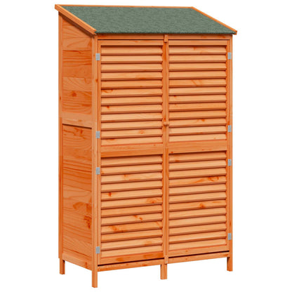 vidaXL Garden Shed Brown 106 x 56 x 176.5 cm Solid Fir Wood 2