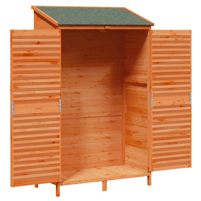 vidaXL Garden Shed Brown 106 x 56 x 176.5 cm Solid Fir Wood 4