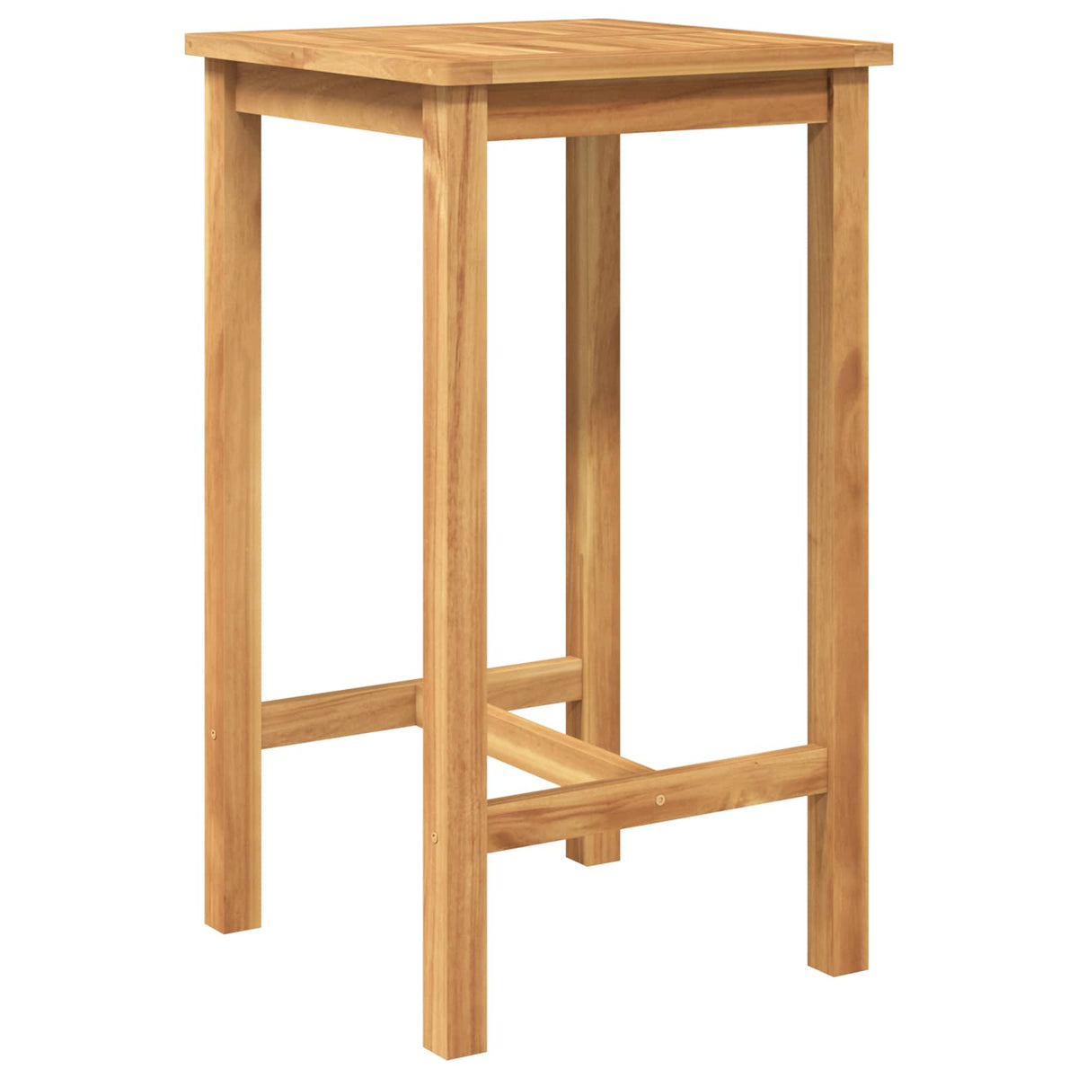 Outdoor Bar Set 3 pcs Natural 60 x 60 x 105 cm Solid Teak Wood without backrest