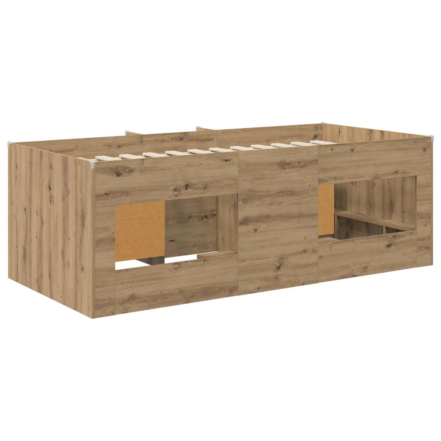 vidaXL Loft Bed Frame with Cabinet 3 pcs Artisan Oak Engineered Wood 5