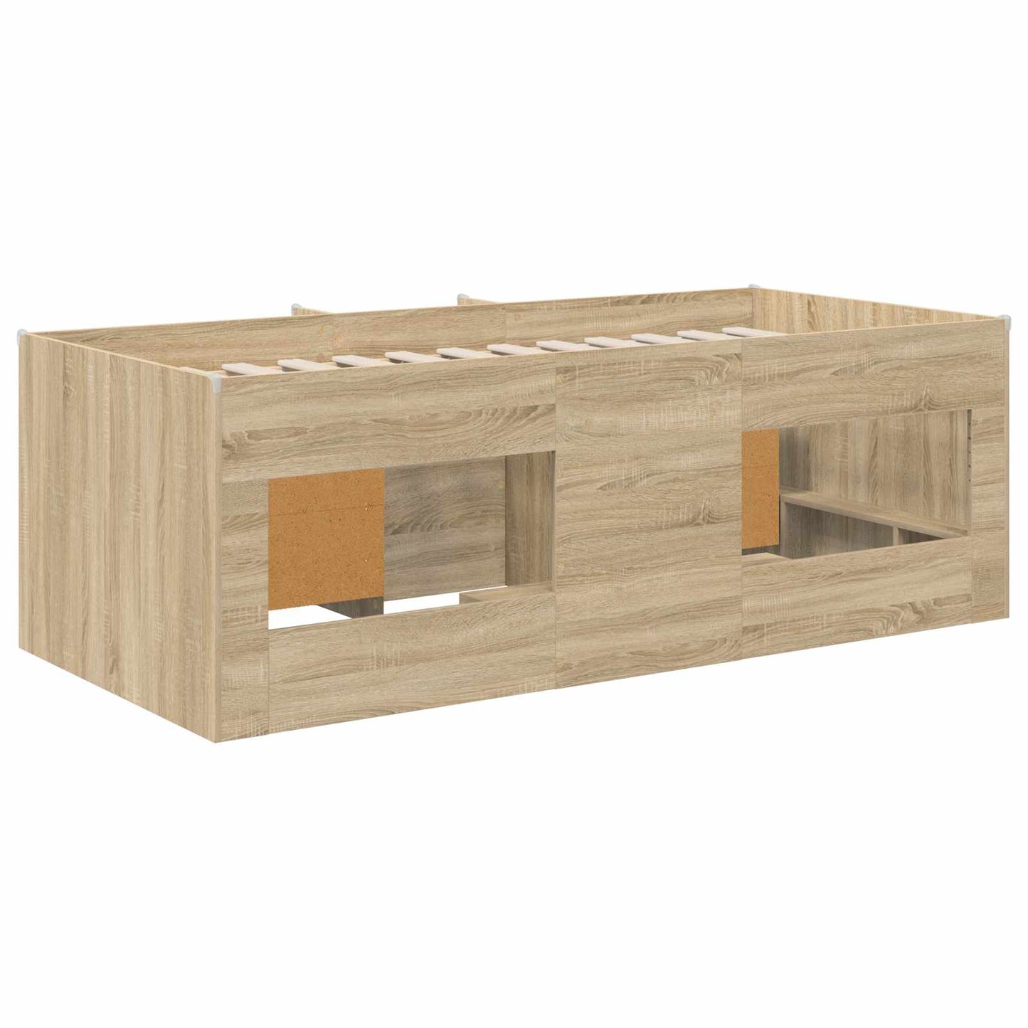 vidaXL Loft Bed Frame with Cabinet 3 pcs Sonoma Oak Engineered Wood 5