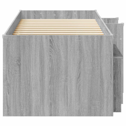 vidaXL Loft Bed Frame with Cabinet 3 pcs Grey Sonoma Engineered Wood 4