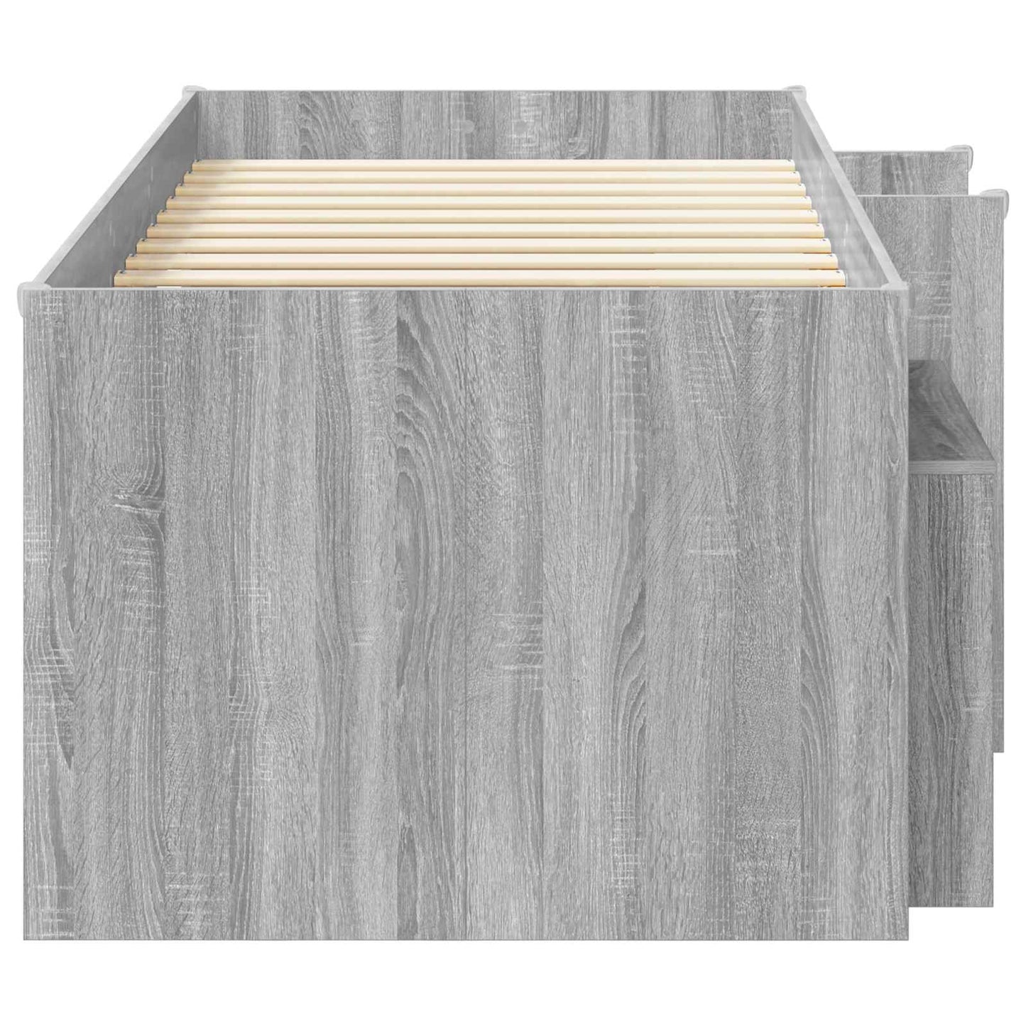 vidaXL Loft Bed Frame with Cabinet 3 pcs Grey Sonoma Engineered Wood 4
