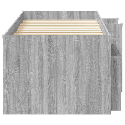 vidaXL Loft Bed Frame with Cabinet 3 pcs Grey Sonoma Engineered Wood 4