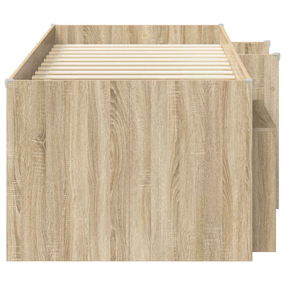 vidaXL Loft Bed Frame with Cabinet 3 pcs Sonoma Oak Engineered Wood 4