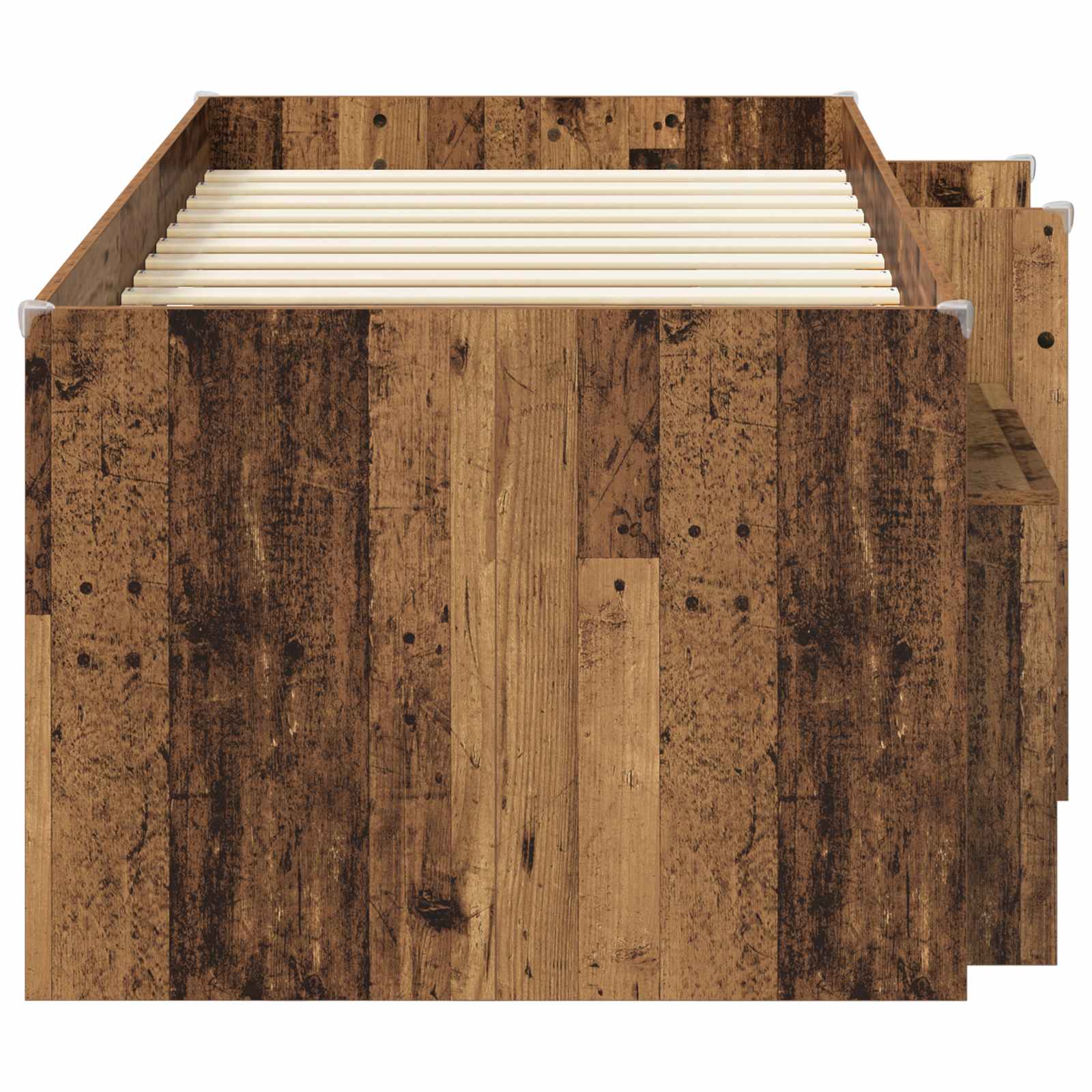 vidaXL Loft Bed Frame with Cabinet 3 pcs Old Wood Engineered Wood 4