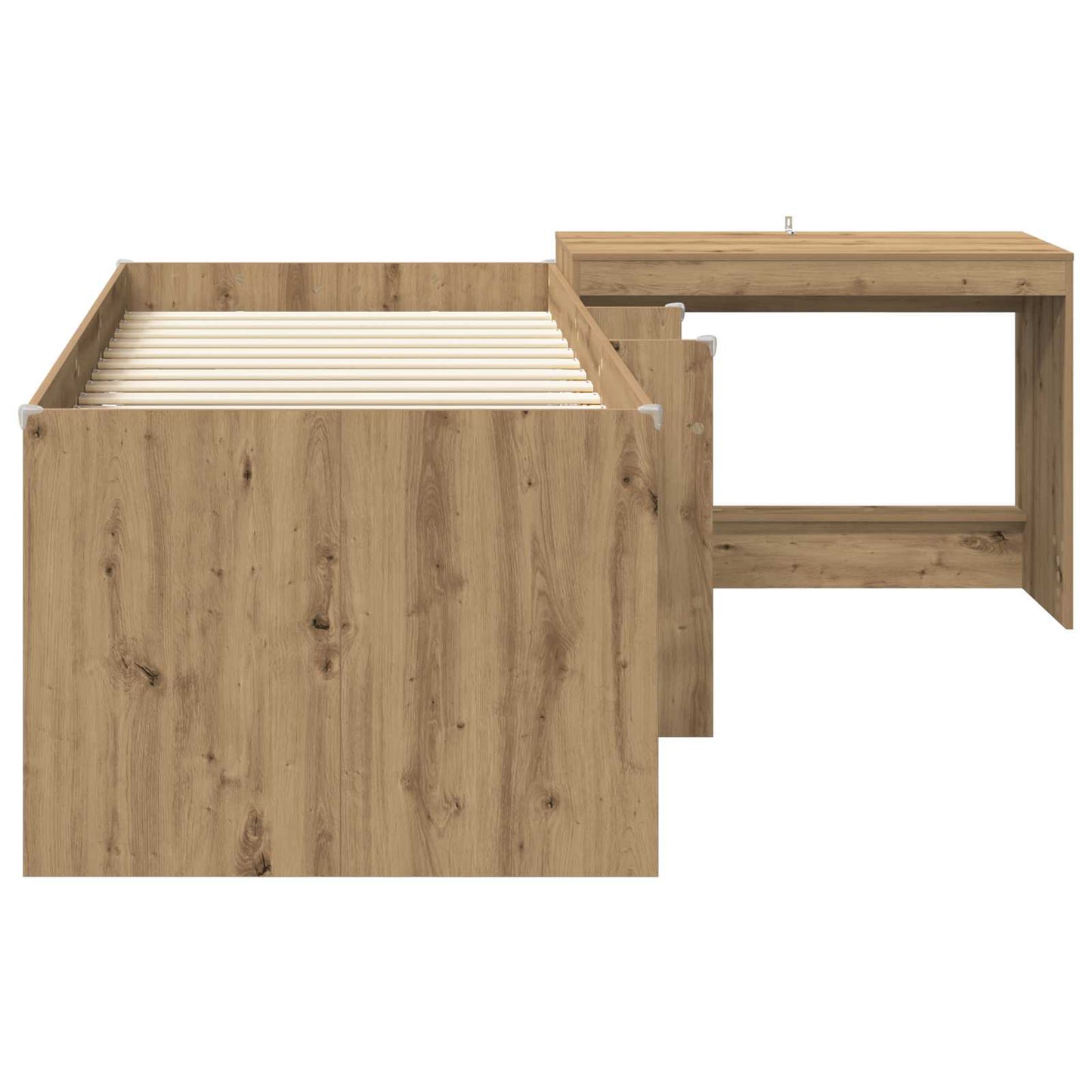 vidaXL Kids'High Bed Frame with Desk 2 pcs Artisan Oak 4
