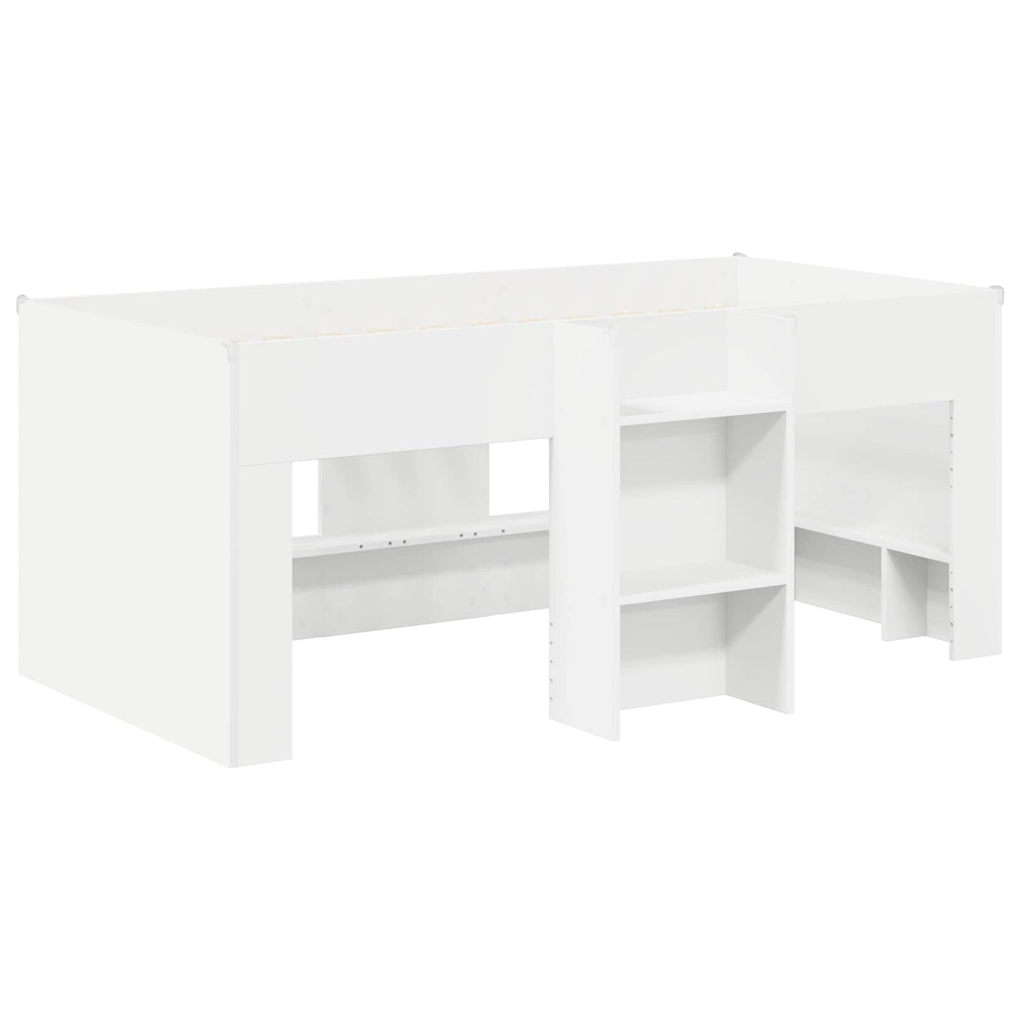 vidaXL Bed with Tunnel 3 pcs White and Light Blue Engineered Wood 4