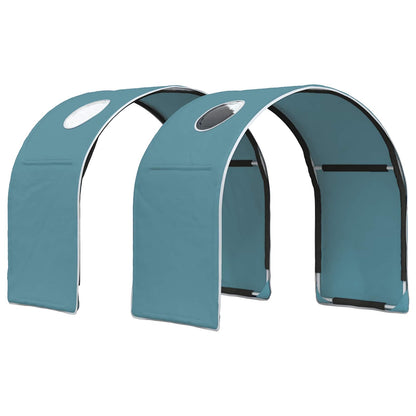 vidaXL Bed with Tunnel 3 pcs White and Light Blue Engineered Wood 5