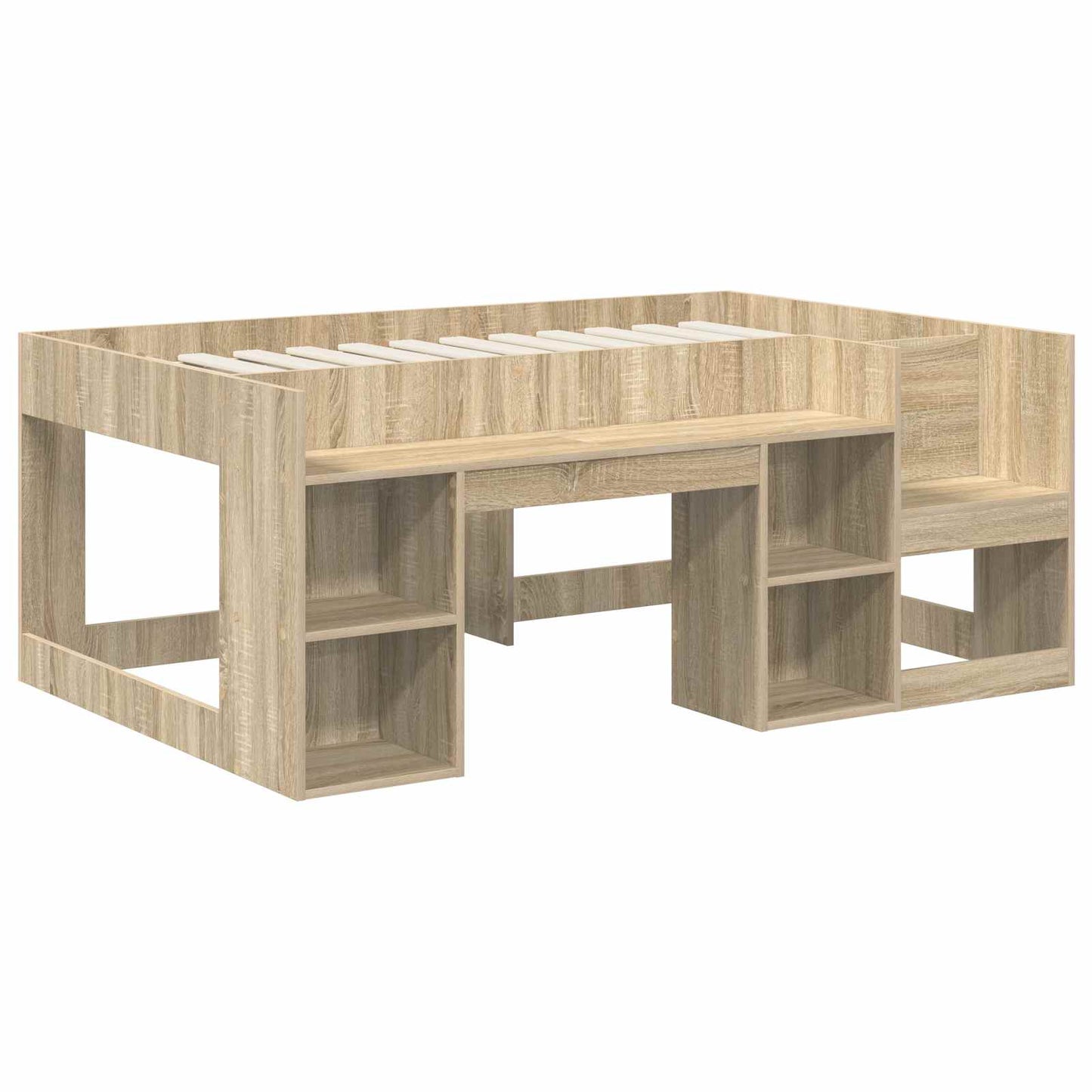 vidaXL Bed with Tunnel 3 pcs Sonoma Oak and Light Blue Engineered Wood 4