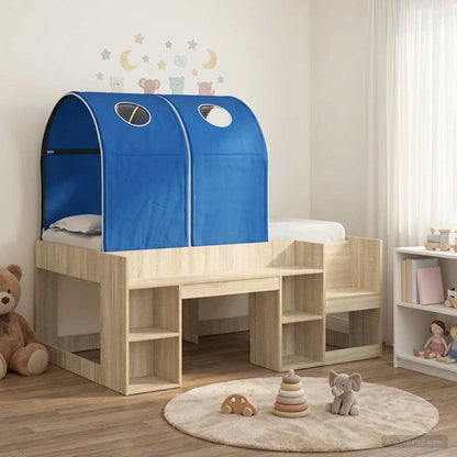 vidaXL Bed with Tunnel 3 pcs Sonoma Oak and Blue Engineered Wood 1
