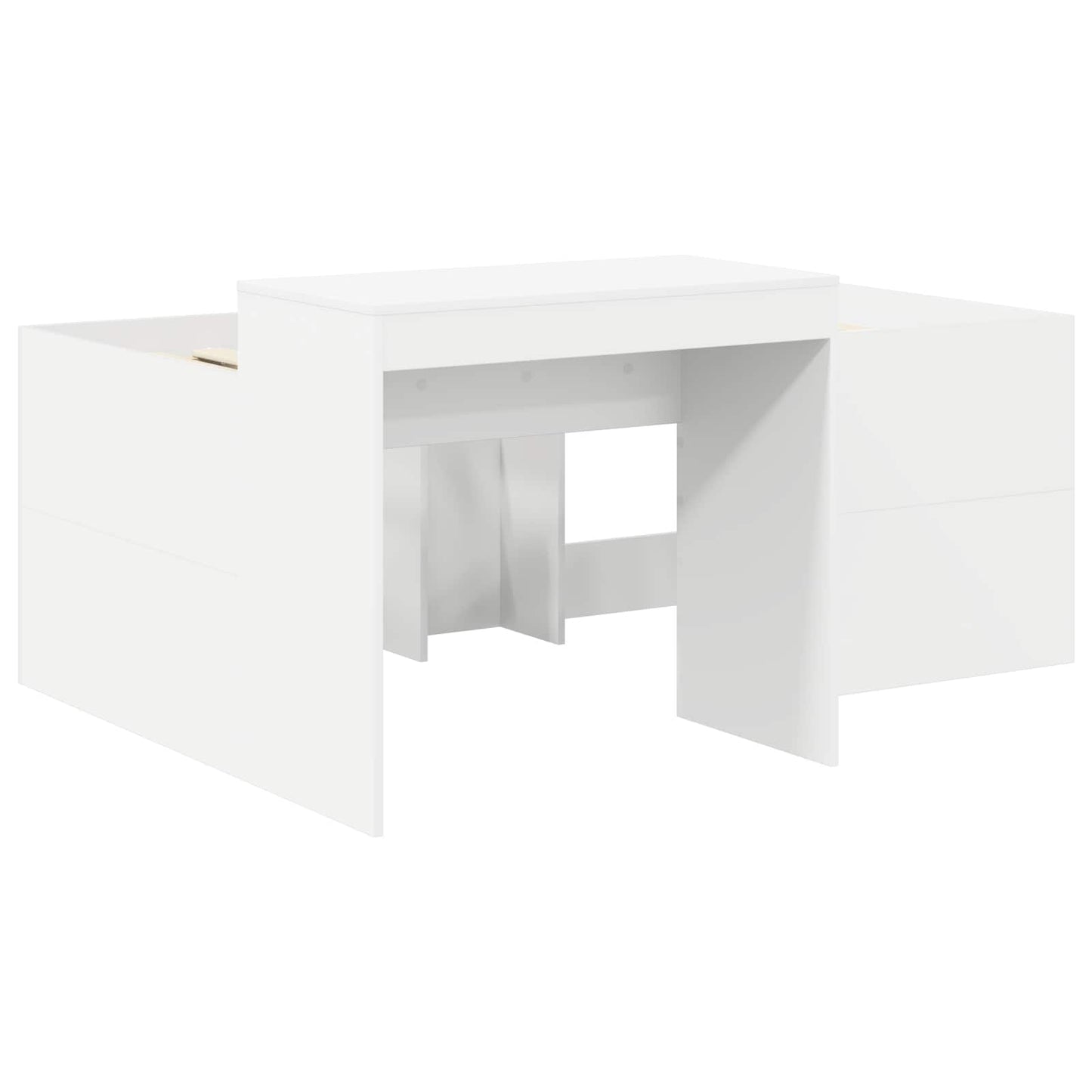 vidaXL Bed with Tunnel 3 pcs White and Light Blue Engineered Wood 4