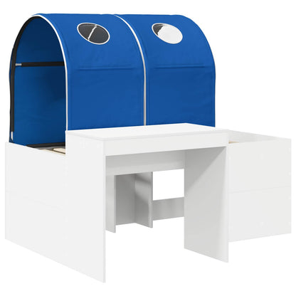 vidaXL Bed with Tunnel 3 pcs White and Blue Engineered Wood 3