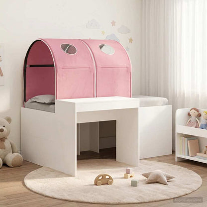vidaXL Bed with Tunnel 3 pcs White and Pink Engineered Wood 1