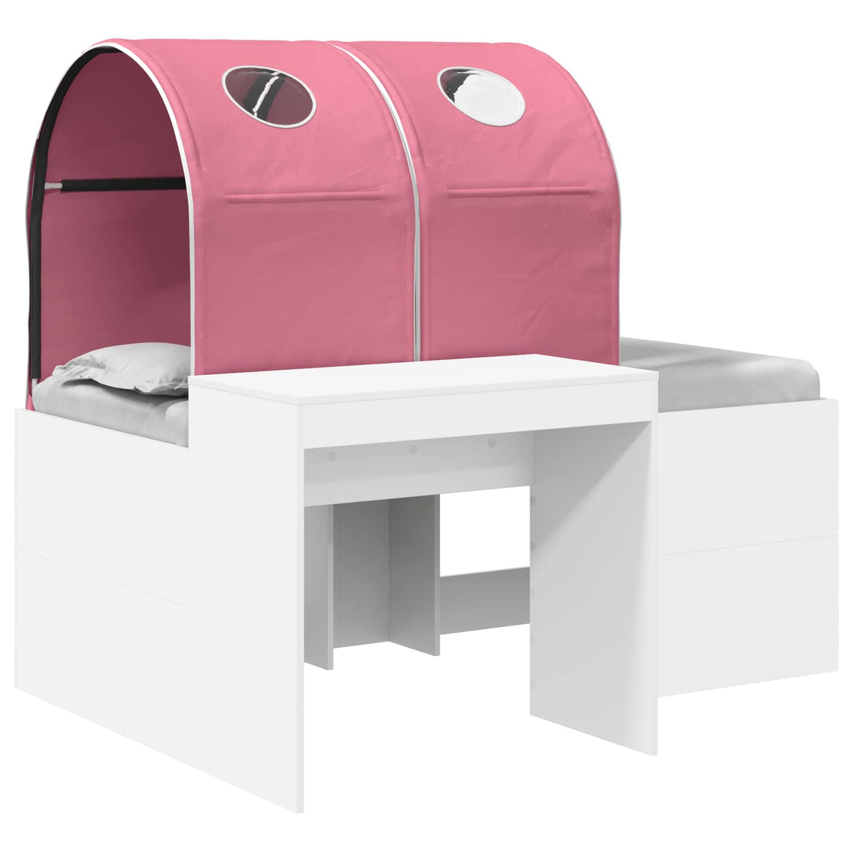 vidaXL Bed with Tunnel 3 pcs White and Pink Engineered Wood 2